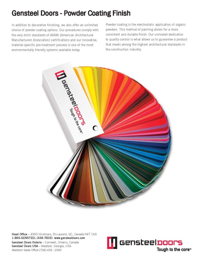 Powder Coating Gensteel Doors